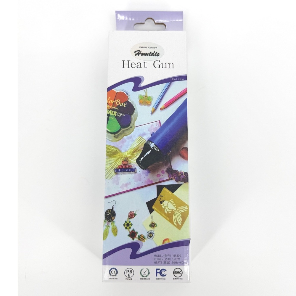 Homidic MF300 Mini Heat‎ Gun 300W Blue Handheld Craft Tool for Shrinking